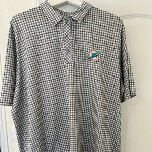 Antigua Miami Dolphins NFL Men’s Performance Polo Shirt Short Sleeve XL Golf